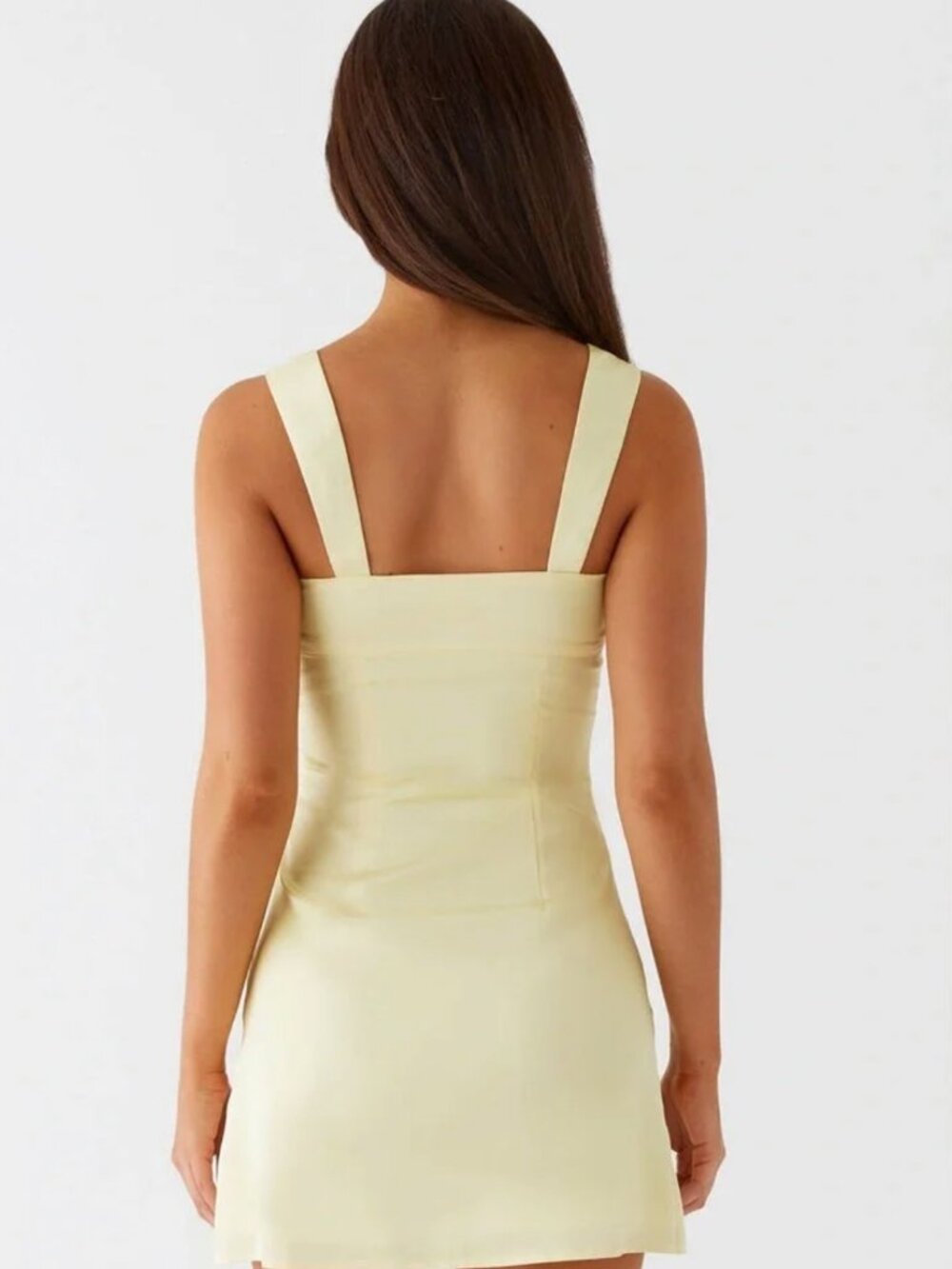 PepperMayo Odette Satin Mini Dress - Yellow Size 2 NEW WITH TAGS - Picture 2 of 7